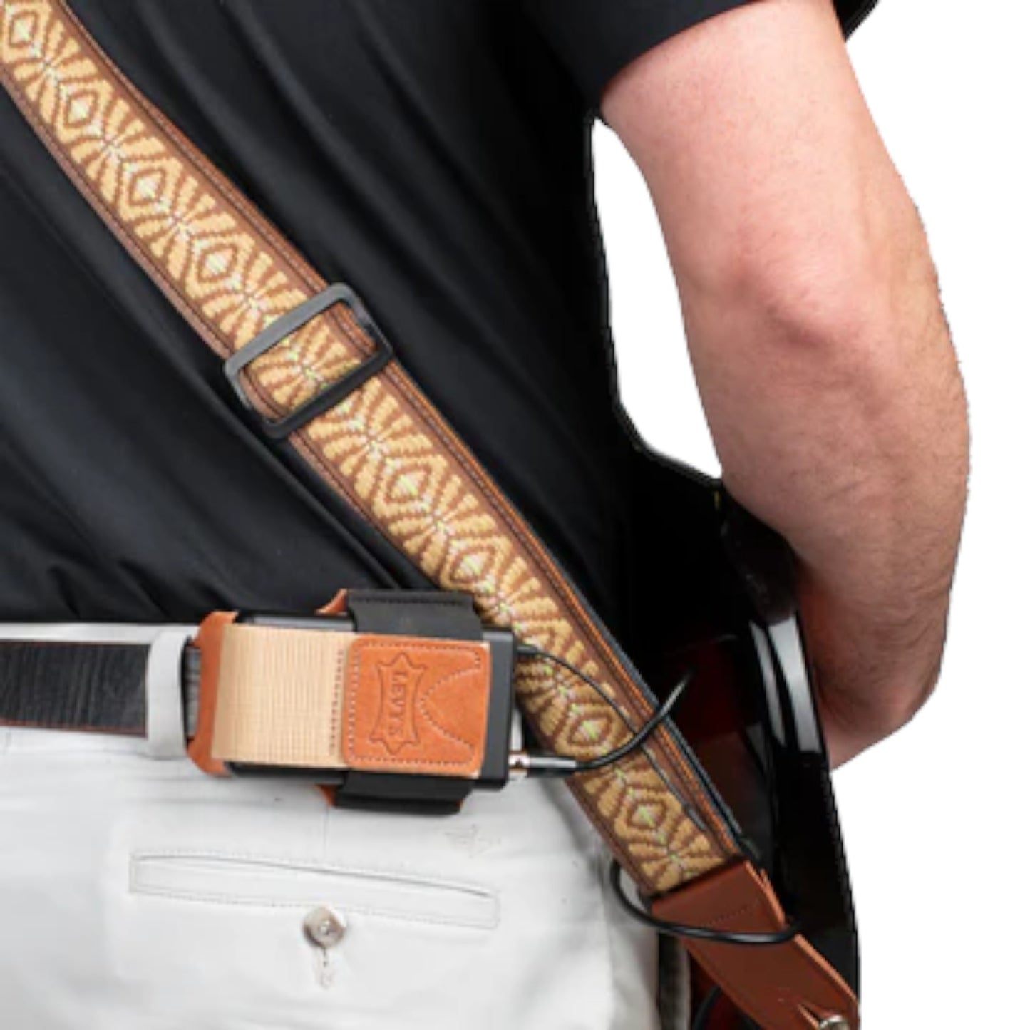 Levy's MM14-TAN Wireless Transmitter Bodypack Holder, Tan Leather