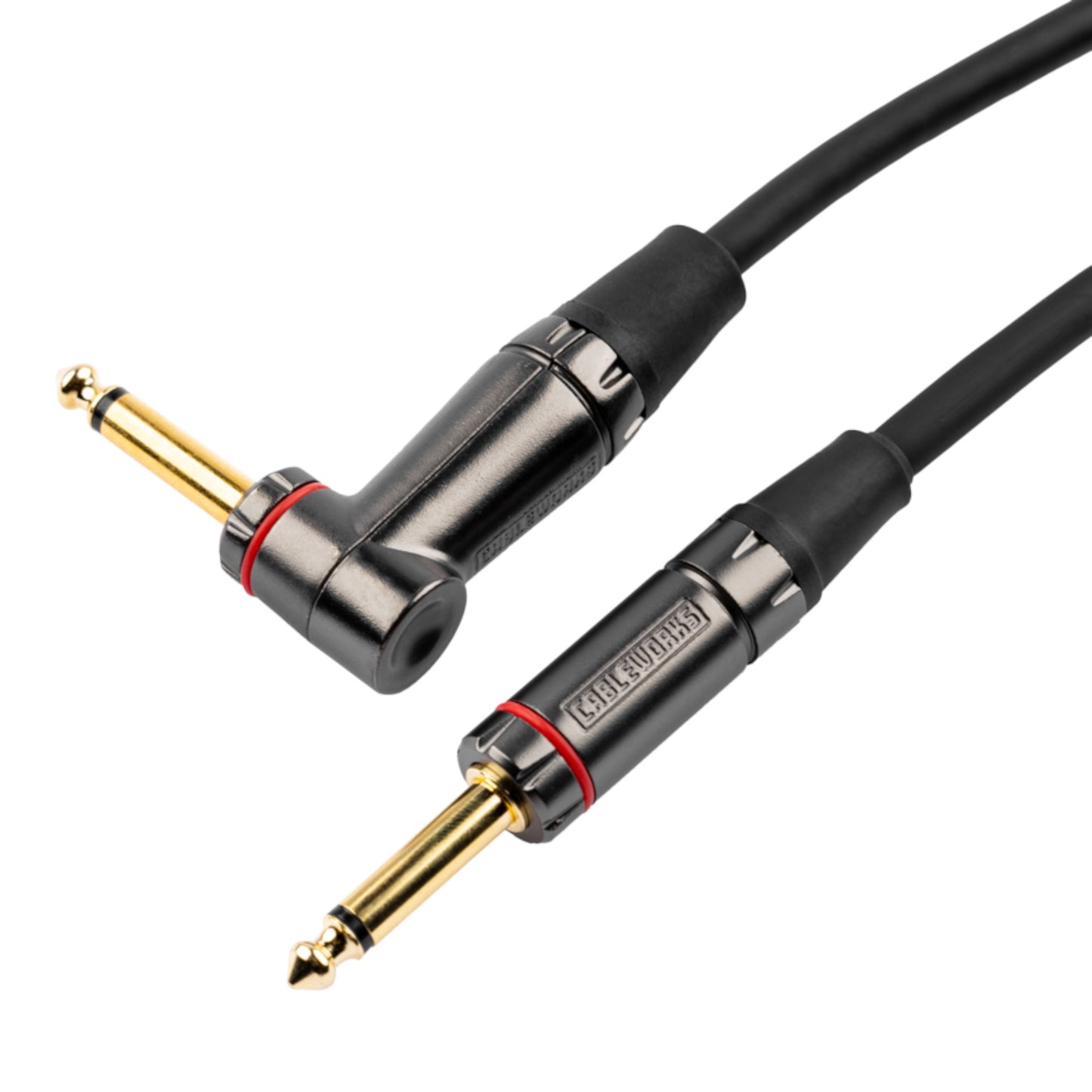 Gator Headliner Series Instrument to Transmitter Cable, 3-ft Straight to Right-Angle