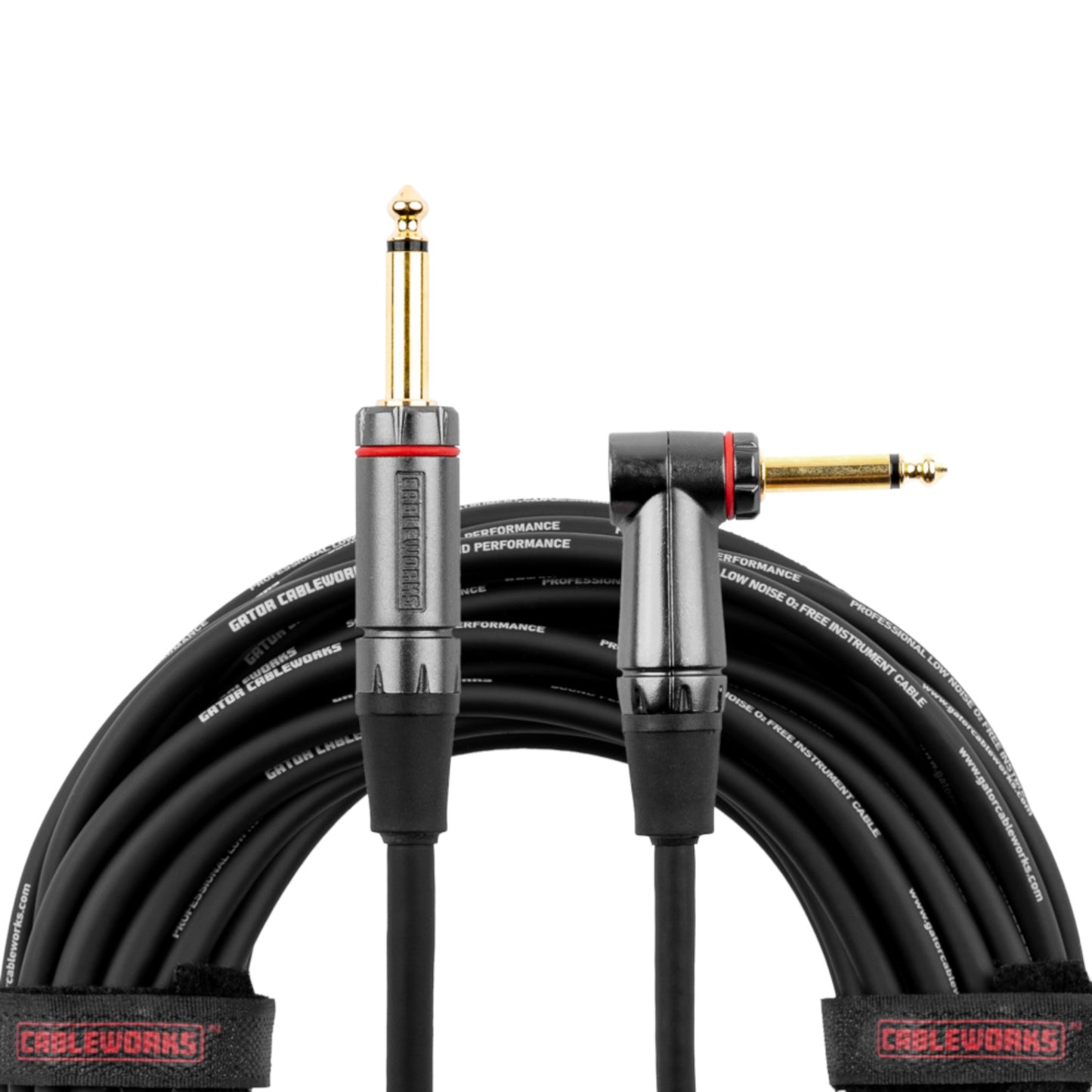 Gator Headliner Series Instrument to Transmitter Cable, 3-ft Straight to Right-Angle