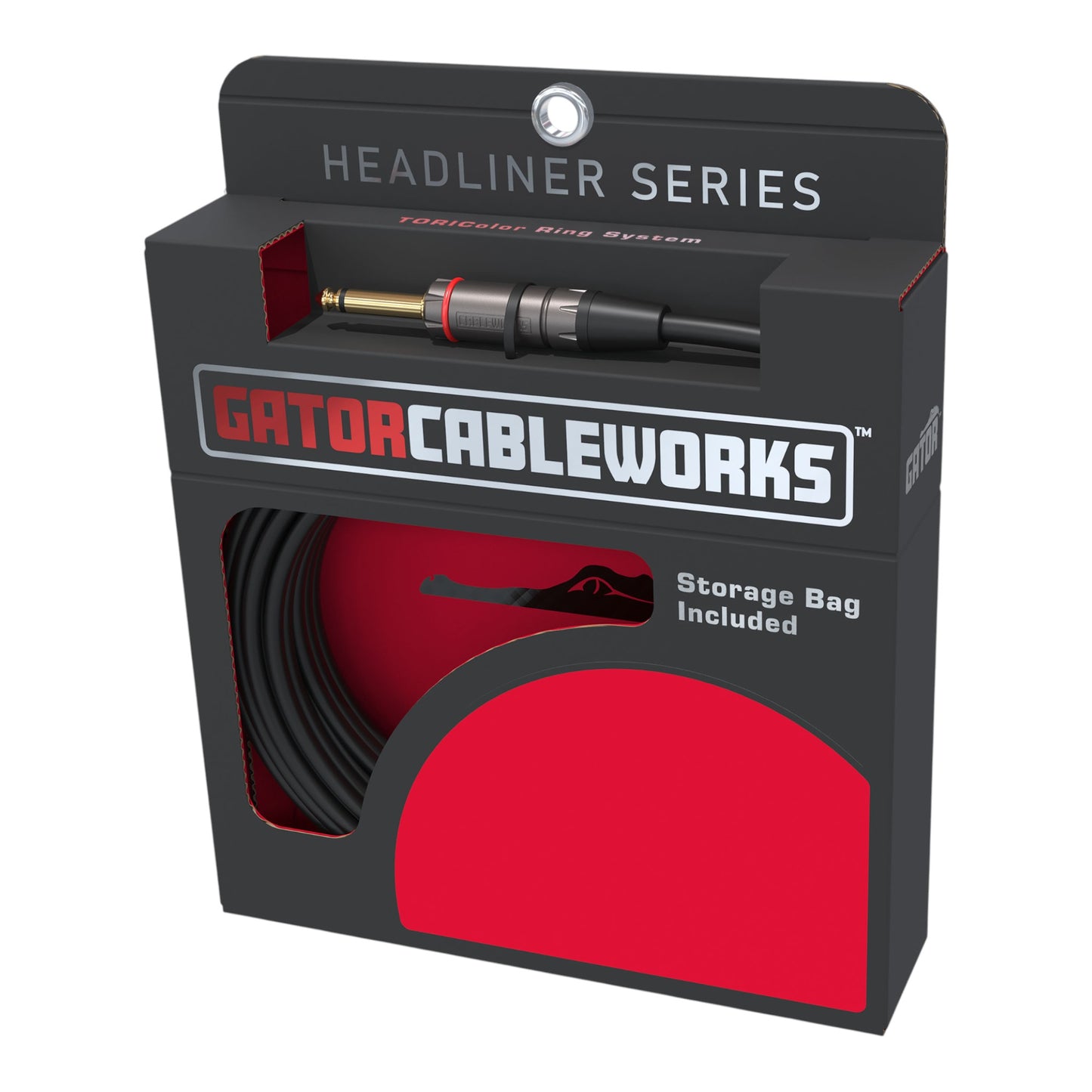 Gator Headliner Series Instrument to Transmitter Cable, 3-ft Straight to Right-Angle