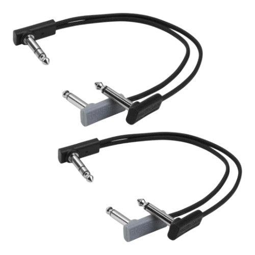 RockBoard Flat Patch Y Splitter Cable 20 cm 8 in (TRS to 2x TS) 2-PACK