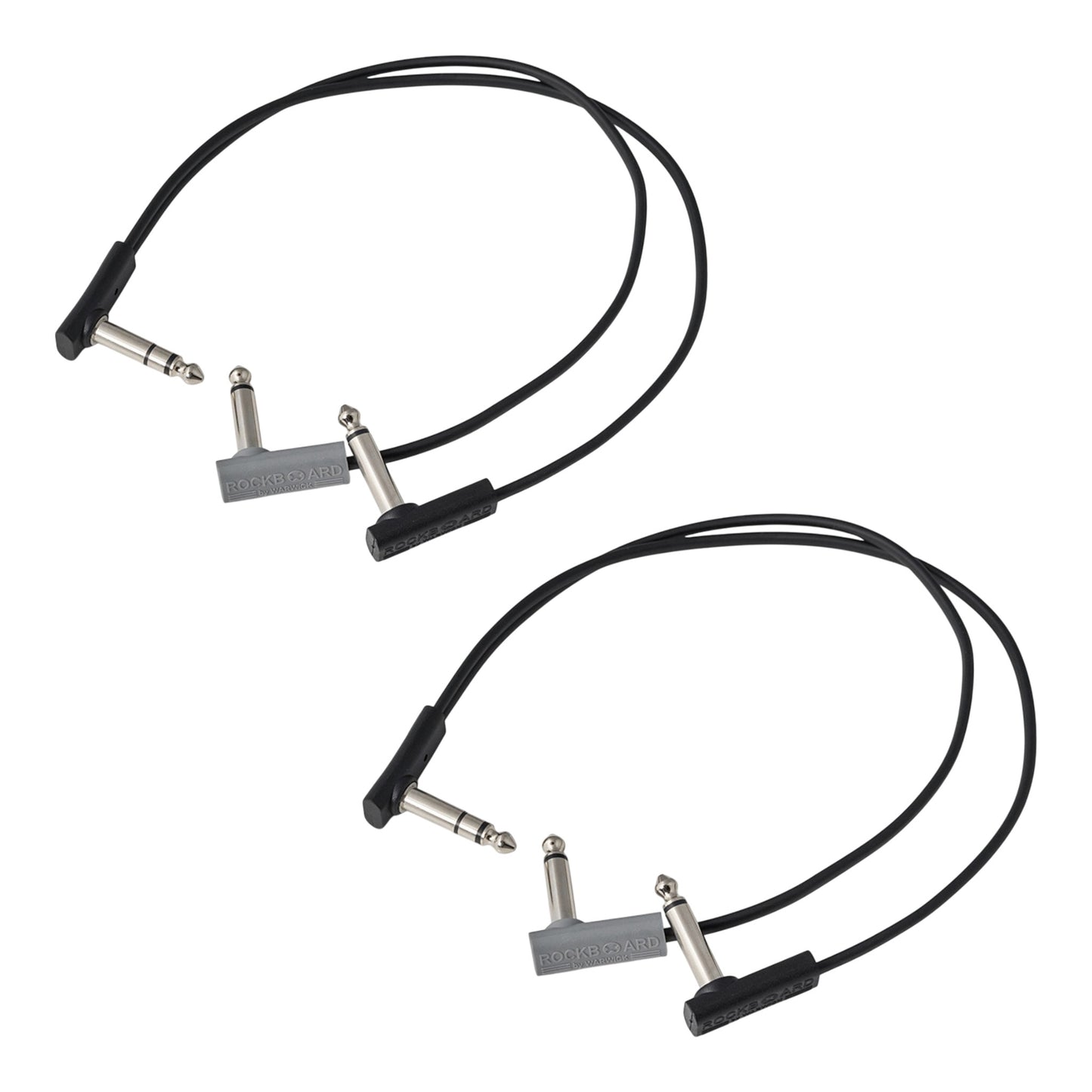 RockBoard Flat Patch Y Splitter Cable 30 cm 12 in (TRS to 2x TS) 2-PACK