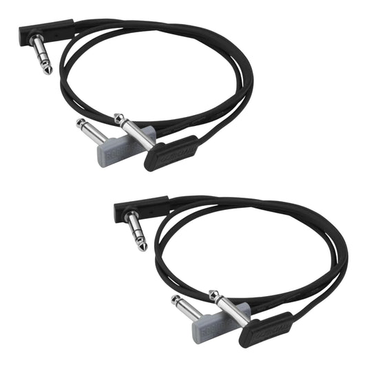 RockBoard Flat Patch Y Splitter Cable 50 cm 20 in (TRS to 2x TS) 2-PACK