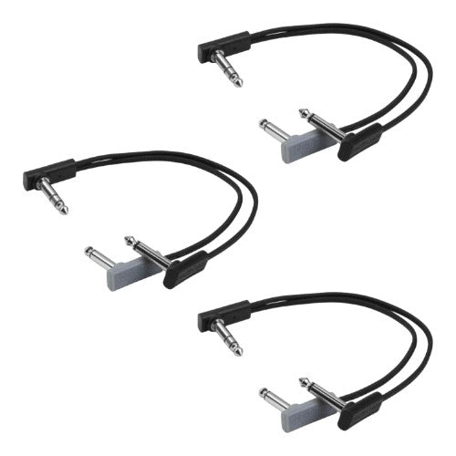 RockBoard Flat Patch Y Splitter Cable - 20 cm / 7 7/8" (TRS to 2x TS) 3-PACK