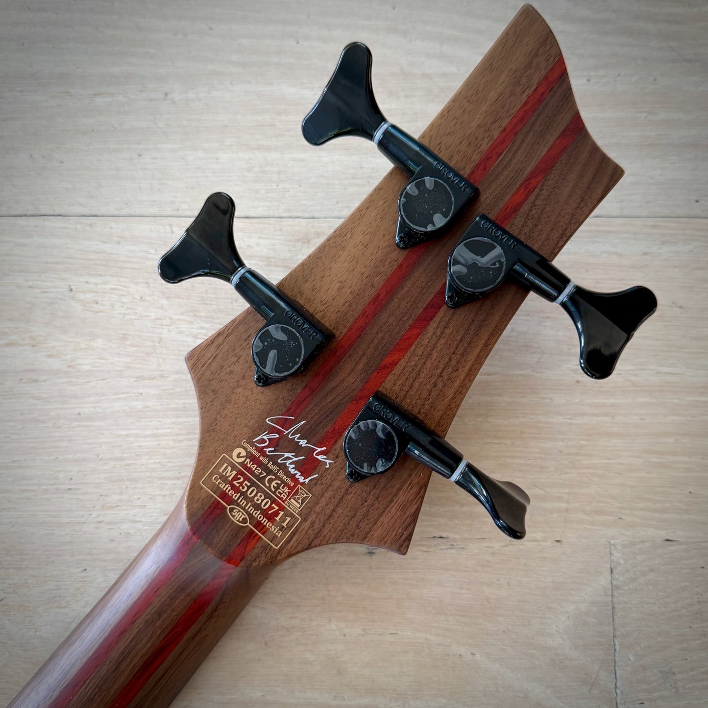 Schecter Charles Berthoud CB-4 4-String Bass See-Thru Black Satin