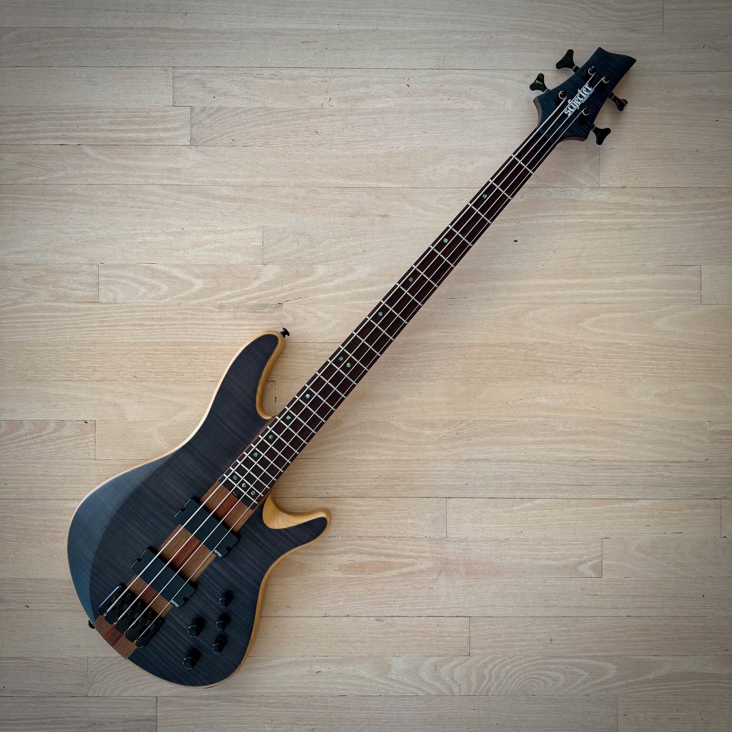 Schecter Charles Berthoud CB-4 4-String Bass See-Thru Black Satin