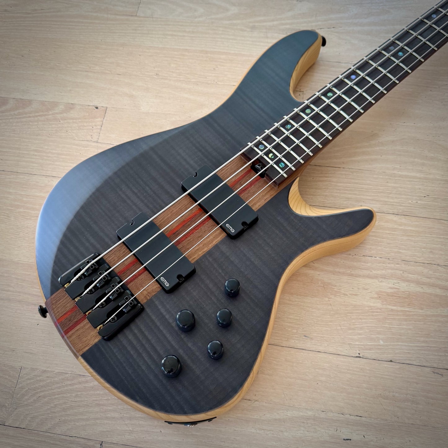 Schecter Charles Berthoud CB-4 4-String Bass See-Thru Black Satin