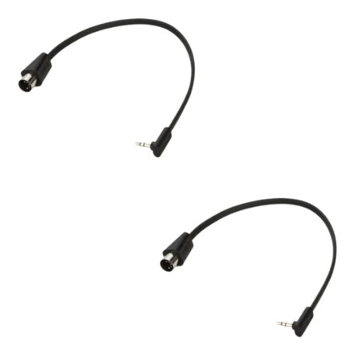 RockBoard Flat MIDI Type B TRS 3.5mm to 5-pin 30 cm 12 in, Black 2-PACK (Arturia, Polyend, 1010Music, some Novation)