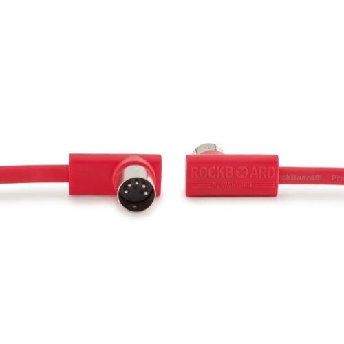 RockBoard Flat MIDI Cable 30 cm 12 in, Red 2-PACK