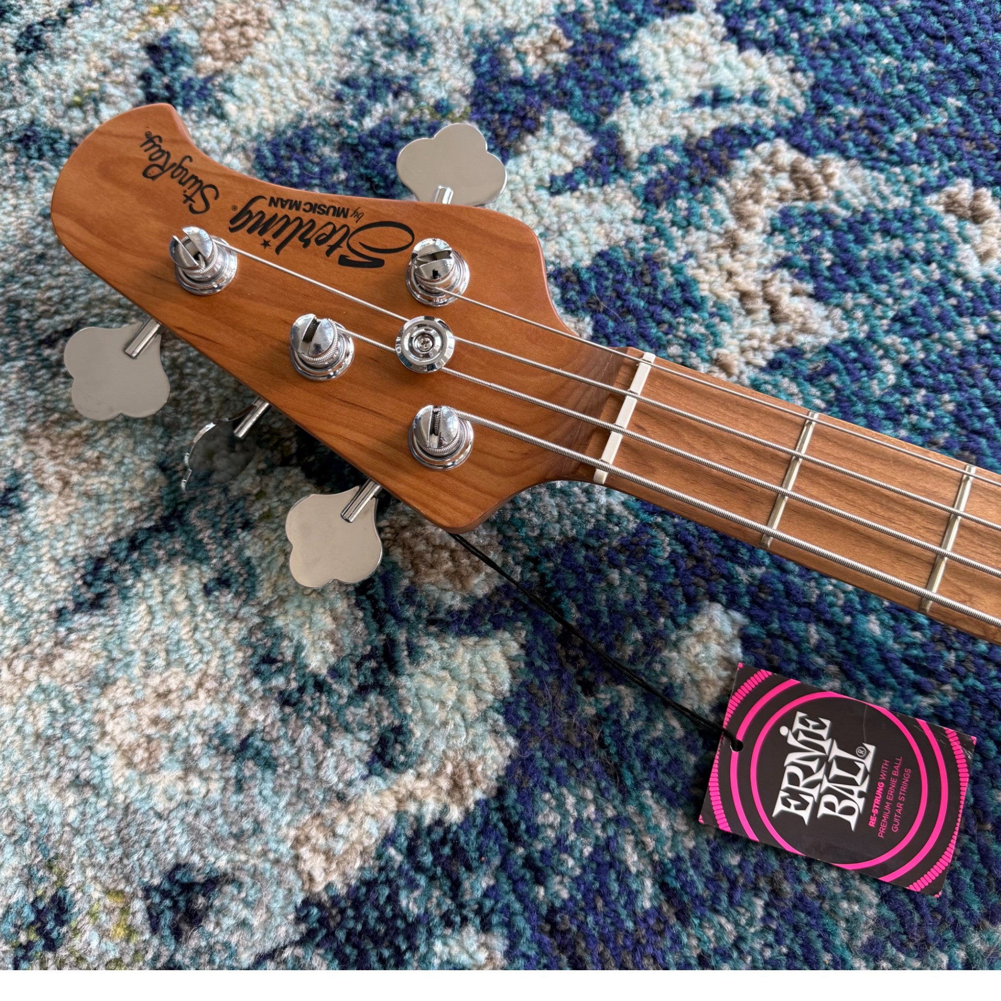Sterling by Music Man StingRay Ray34 HH 4-String Bass, Daphne Blue