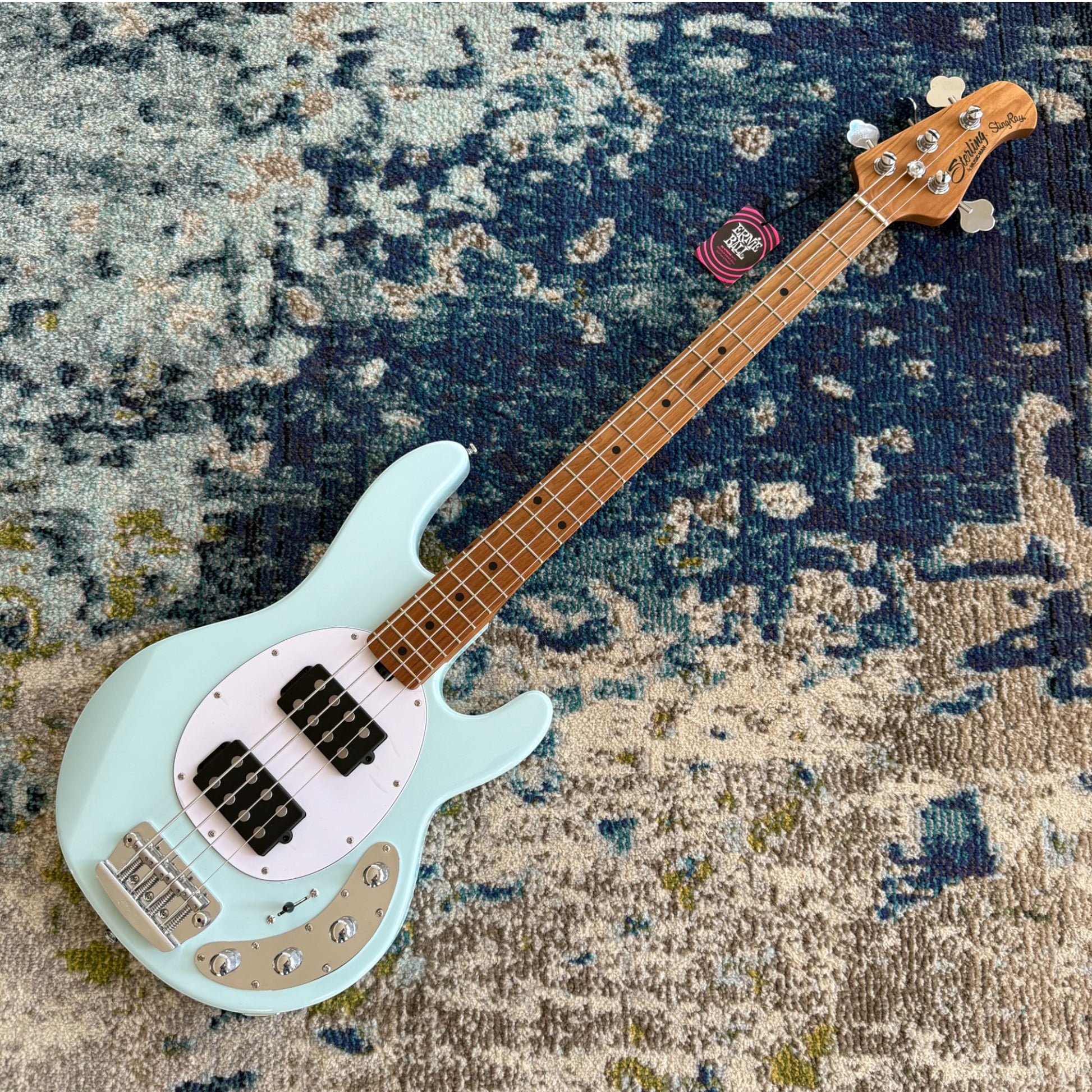 Sterling by Music Man StingRay Ray34 HH 4-String Bass, Daphne Blue 