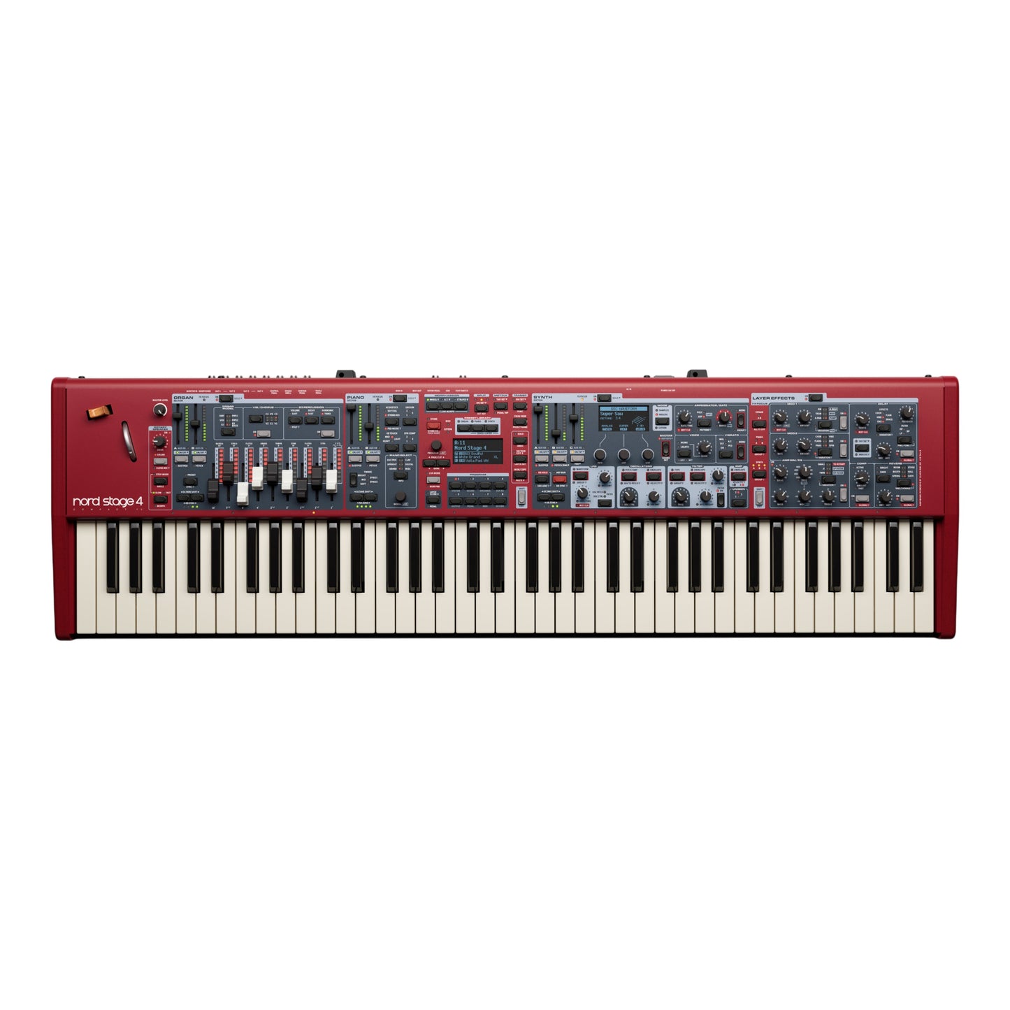 Nord Stage 4 Compact 73-key Semi-Weighted Waterfall Triple Sensor Keybed Aftertouch Physical Drawbars