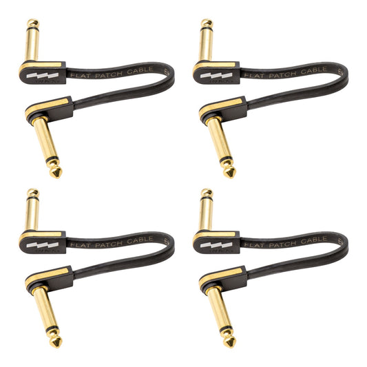 EBS PG-10 Premium Gold Flat Patch Cable Low Profile Ultra Compact 10 cm 4 in 4-PACK