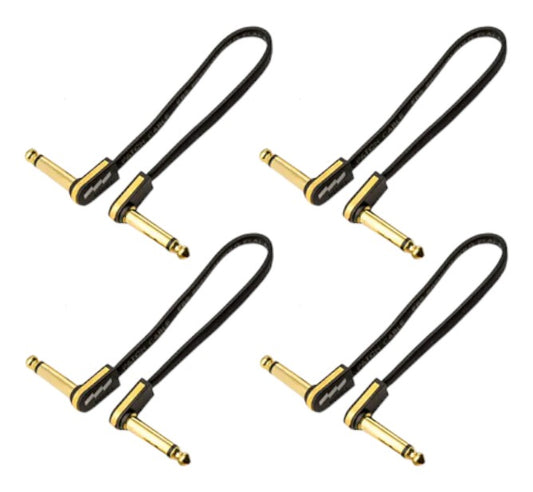 EBS PG-18 Premium Gold Flat Patch Cable Low Profile Ultra Compact 18 cm 7 in 4-PACK