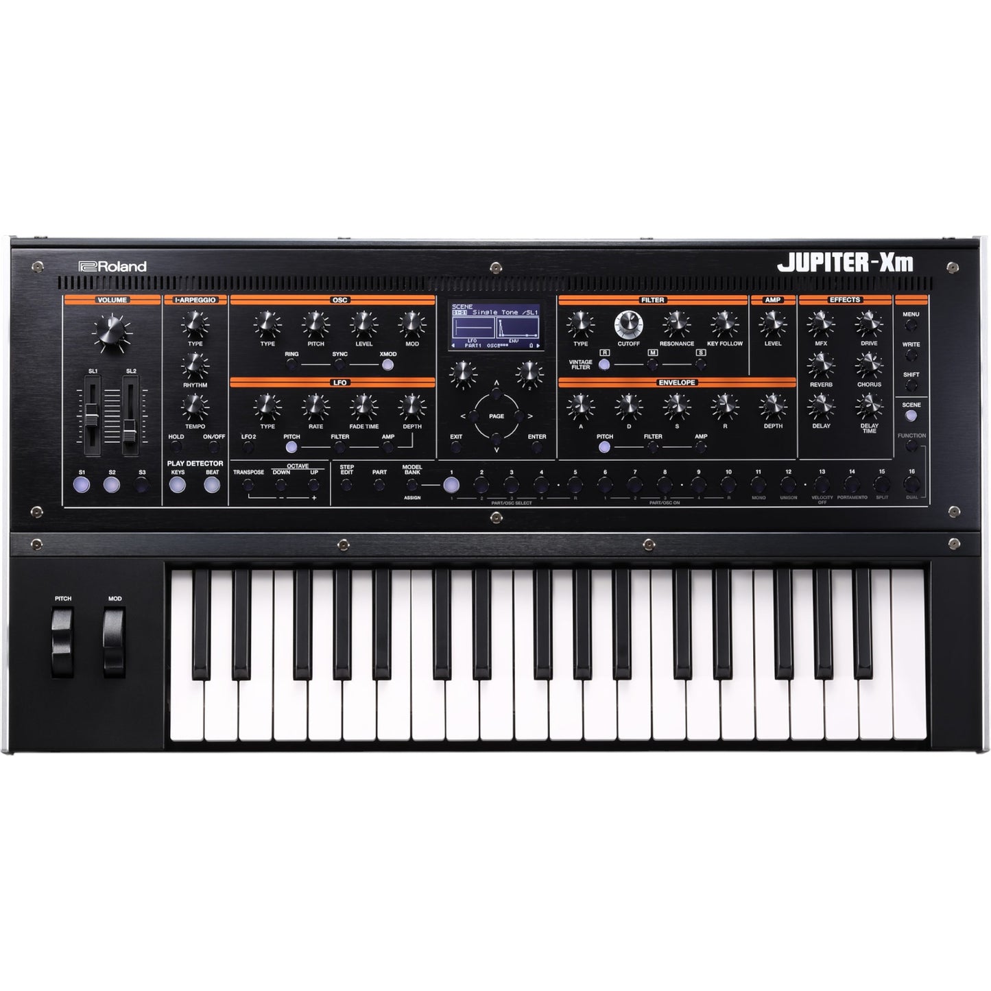 Roland JUPITER-Xm 37-key Synthesizer + CB-B37 Case Bundle