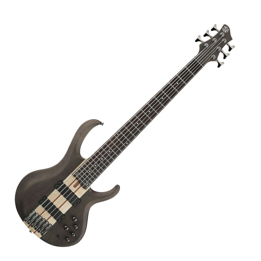 Ibanez BTB606 Standard 6-String Electric Bass, Transparent Gray Flat