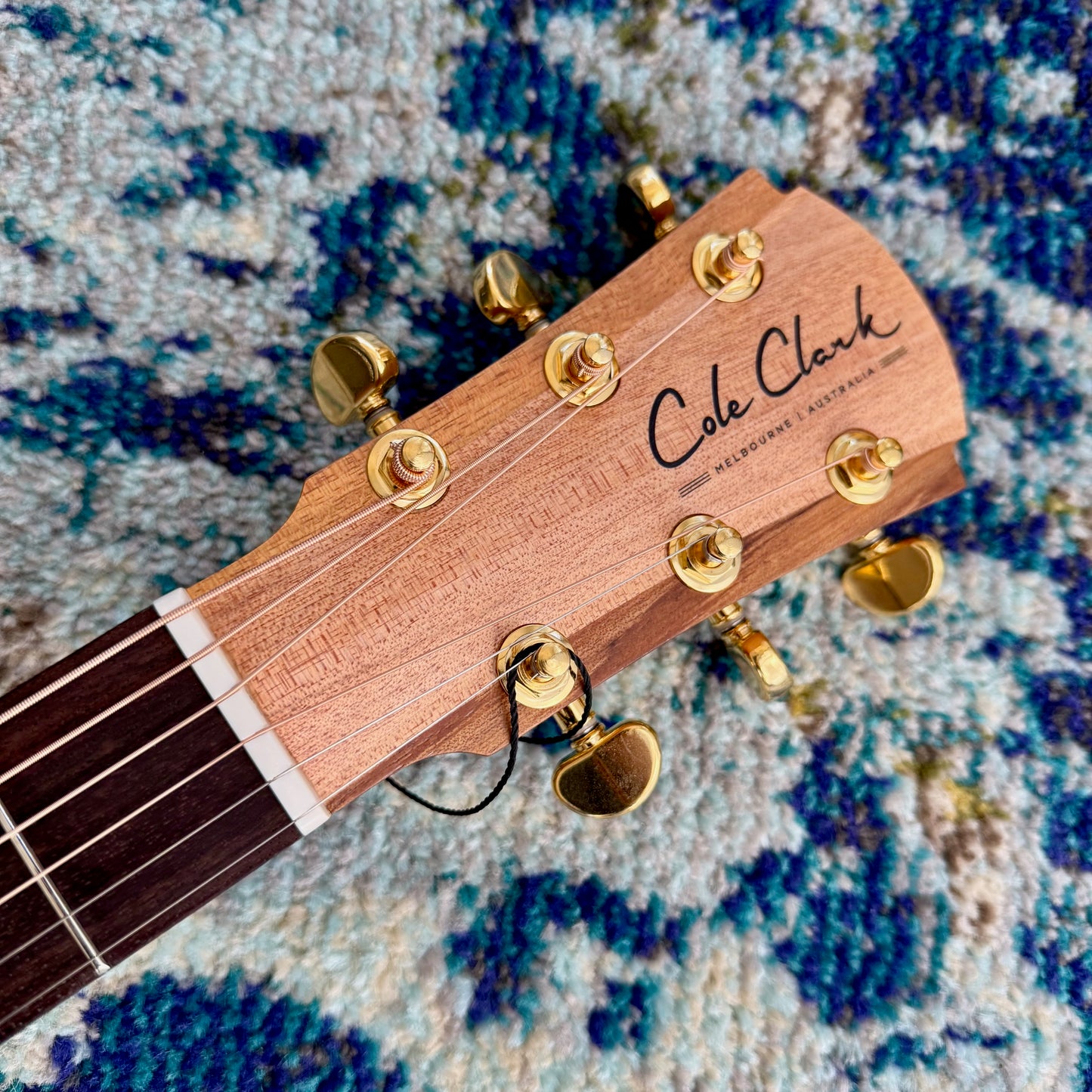 Cole Clark TL2EC-BLBLR TL Thinline Grand Auditorium Acoustic-Electric Guitar, Cutaway, All AA Australian Blackwood, Rosewood Fretboard and Bridge, SNRW11463 [NAMM Showcase]
