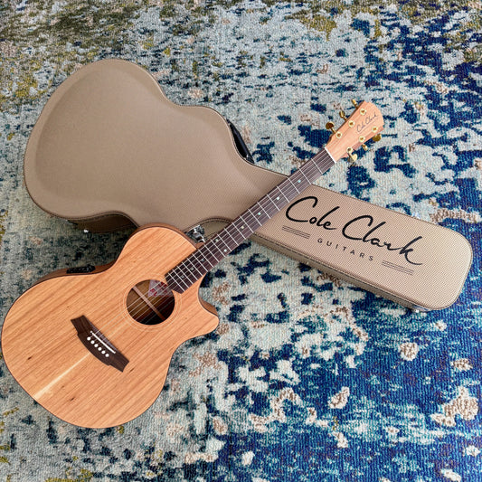 Cole Clark TL2EC-BLBLR TL Thinline Grand Auditorium Acoustic-Electric Guitar, Cutaway, All AA Australian Blackwood, Rosewood Fretboard and Bridge, SNRW11463 [NAMM Showcase]