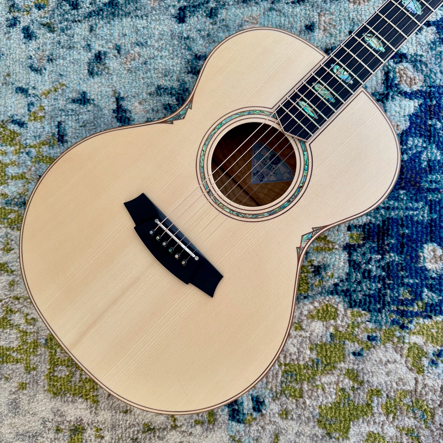 Cole Clark AN3E-ASMA Touring Series Grand Auditorium Acoustic-Electric Guitar, AAA Adirondack Spruce Top, AAA Mountain Ash Back and Sides, Gorgeous Flaming SN13821, Made in Australia [NAMM Showcase]