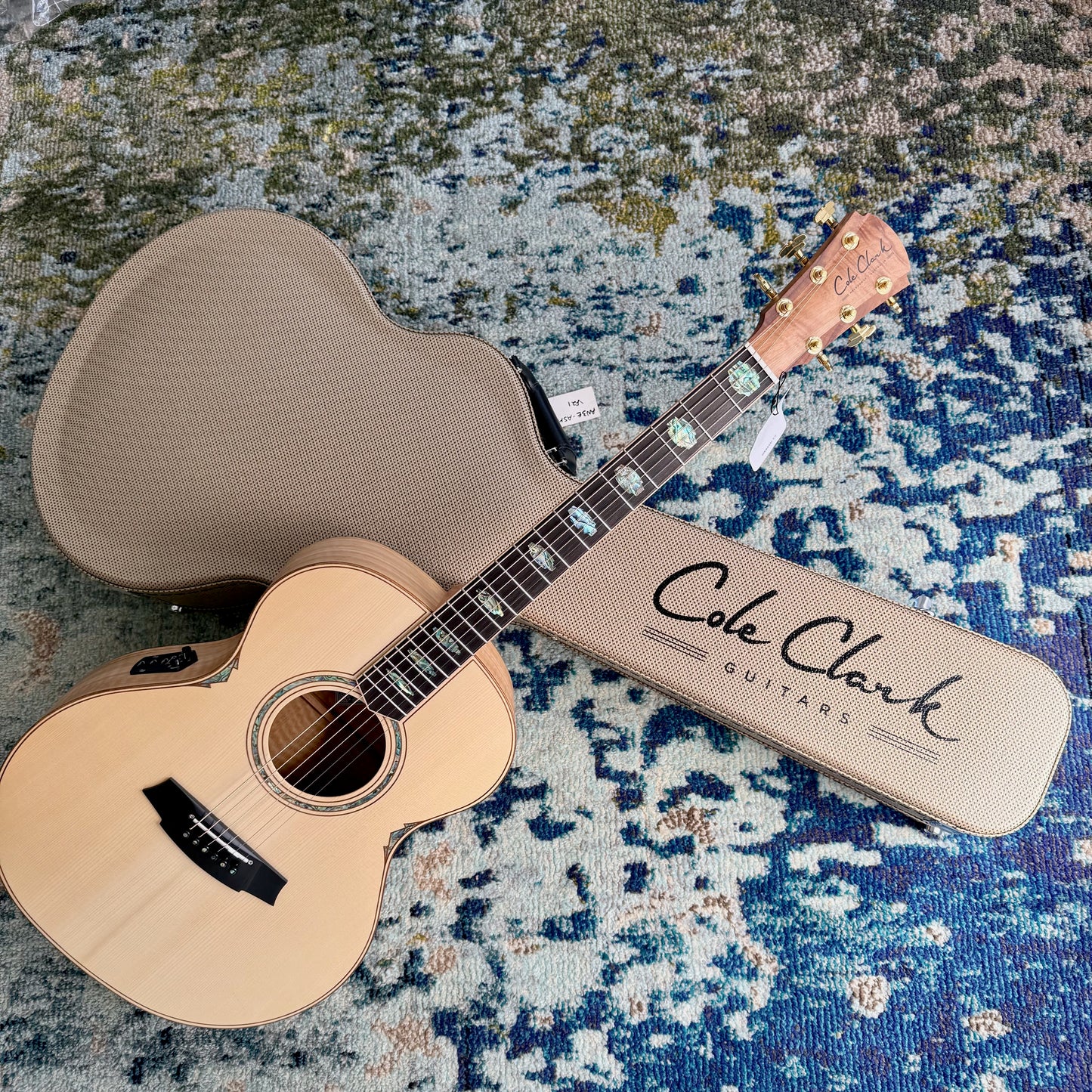 Cole Clark AN3E-ASMA Touring Series Grand Auditorium Acoustic-Electric Guitar, AAA Adirondack Spruce Top, AAA Mountain Ash Back and Sides, Gorgeous Flaming SN13821, Made in Australia [NAMM Showcase]
