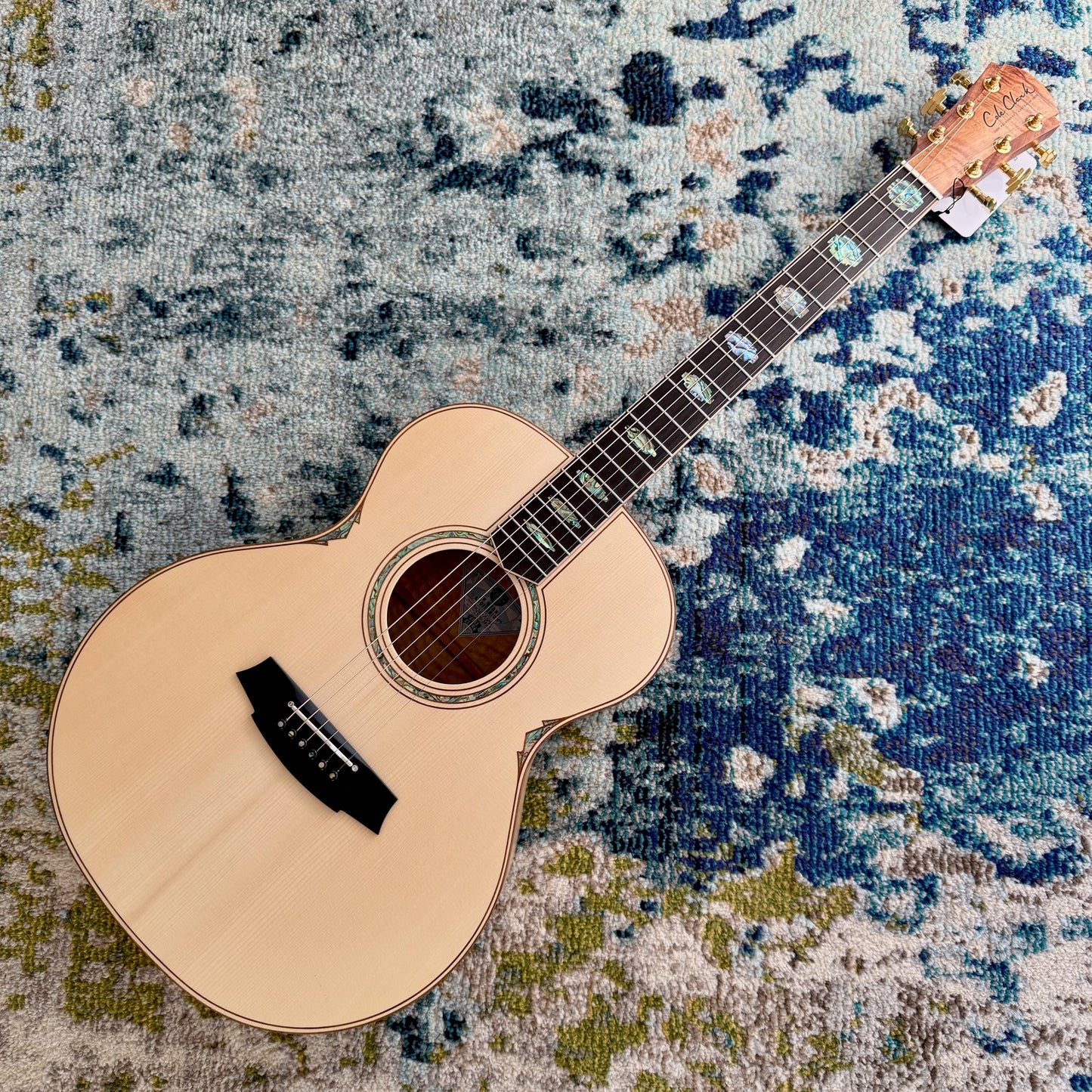 Cole Clark AN3E-ASMA Touring Series Grand Auditorium Acoustic-Electric Guitar, AAA Adirondack Spruce Top, AAA Mountain Ash Back and Sides, Gorgeous Flaming SN13821, Made in Australia [NAMM Showcase]