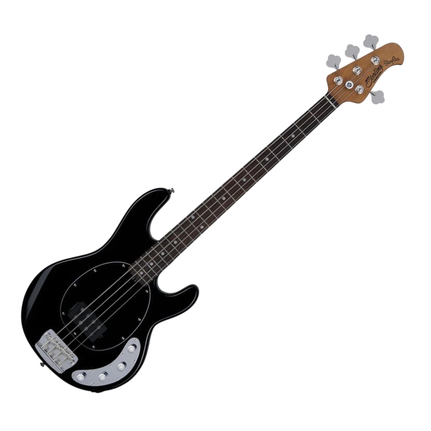 Sterling by Music Man RAY34-BK-R2 StingRay 4-String Electric Bass Guitar Roasted Maple Neck, Black