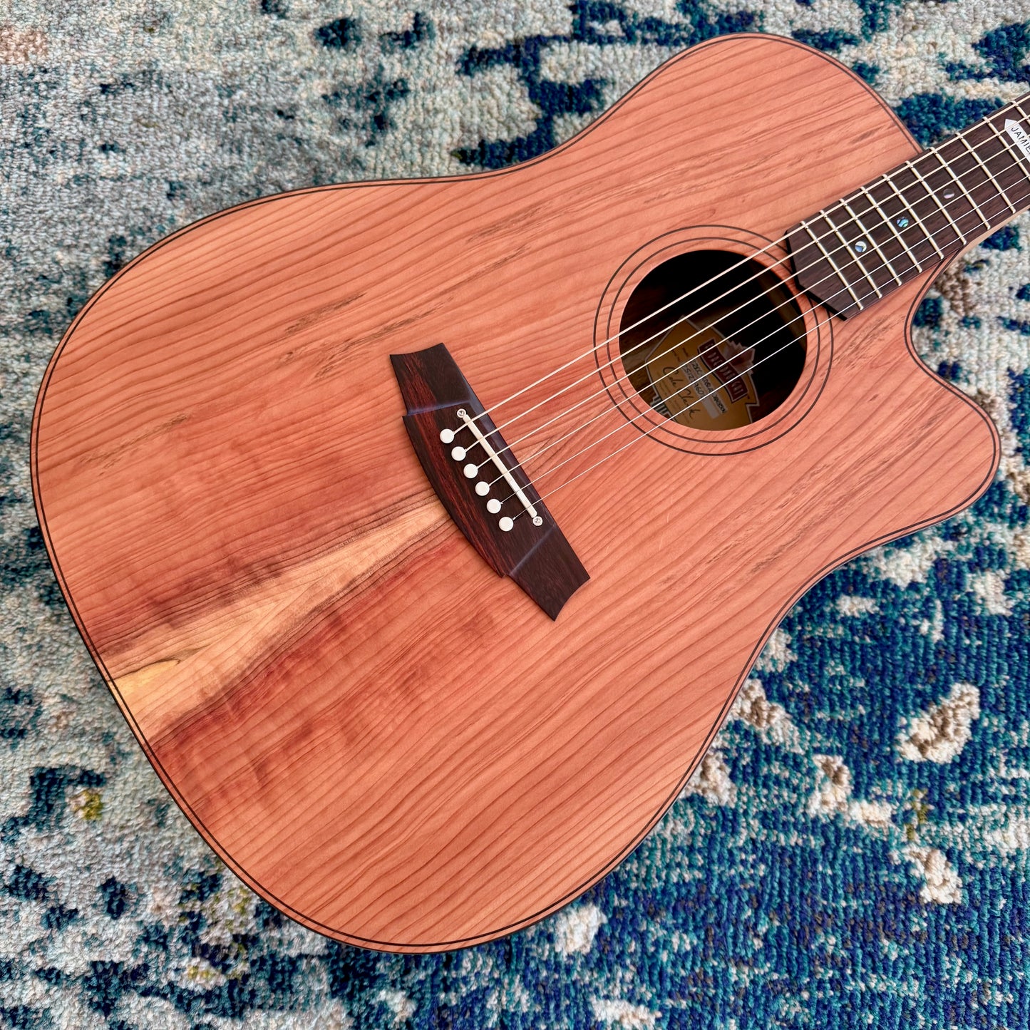 Cole Clark FL2EC-RDBLR-JAMIESON Anniversary Edition Touring Series Dreadnought Acoustic-Electric Guitar, AA Redwood Top, AA Australian Blackwood Body and Sides, Rosewood Fretboard and Bridge, SN39602 [NAMM Showcase]