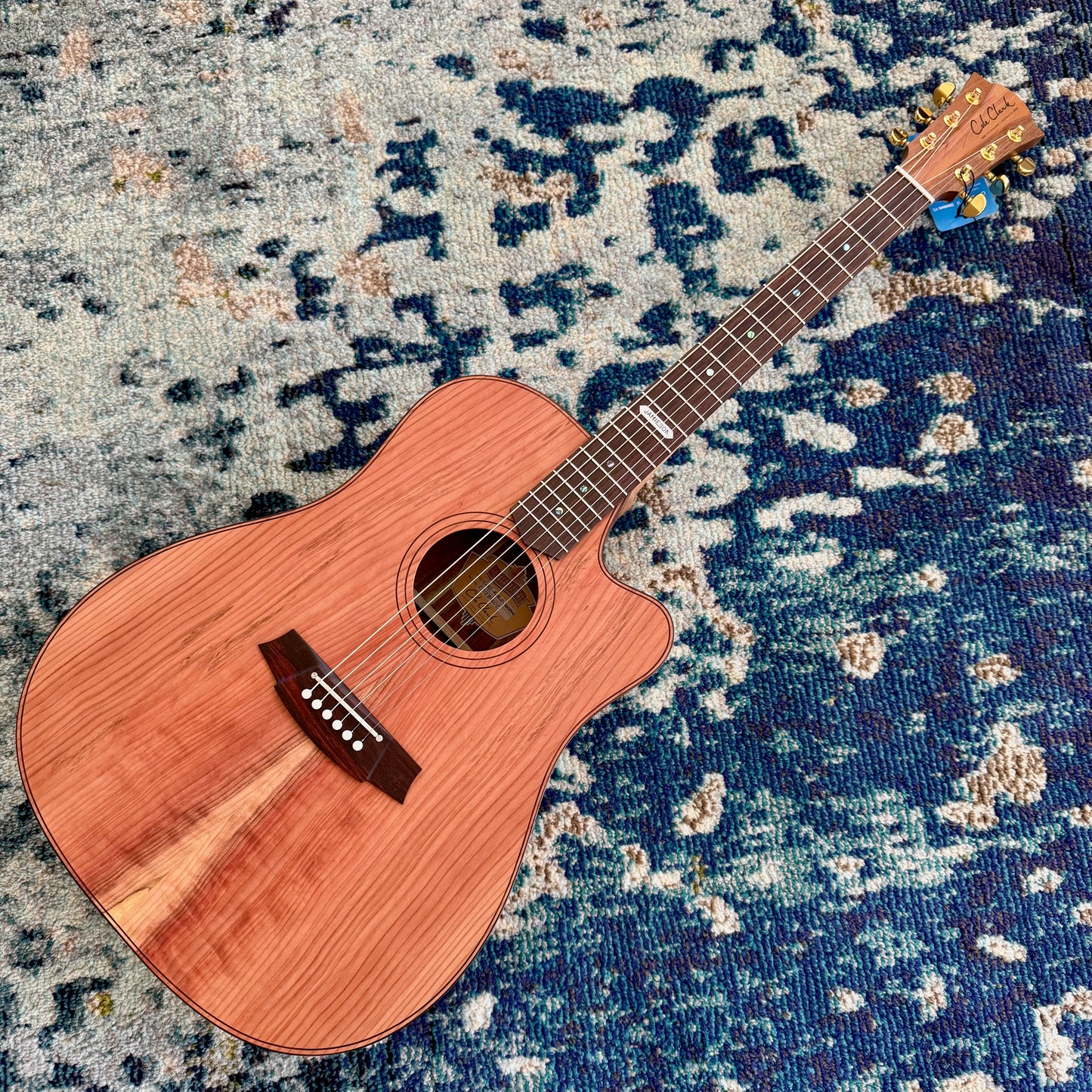 Cole Clark FL2EC-RDBLR-JAMIESON Anniversary Edition Touring Series Dreadnought Acoustic-Electric Guitar, AA Redwood Top, AA Australian Blackwood Body and Sides, Rosewood Fretboard and Bridge, SN39602 [NAMM Showcase]