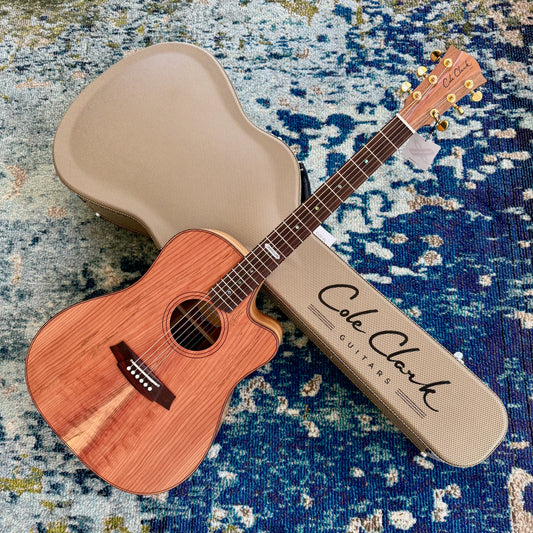 Cole Clark FL2EC-RDBLR-JAMIESON Anniversary Edition Touring Series Dreadnought Acoustic-Electric Guitar, AA Redwood Top, AA Australian Blackwood Body and Sides, Rosewood Fretboard and Bridge, SN39602 [NAMM Showcase]