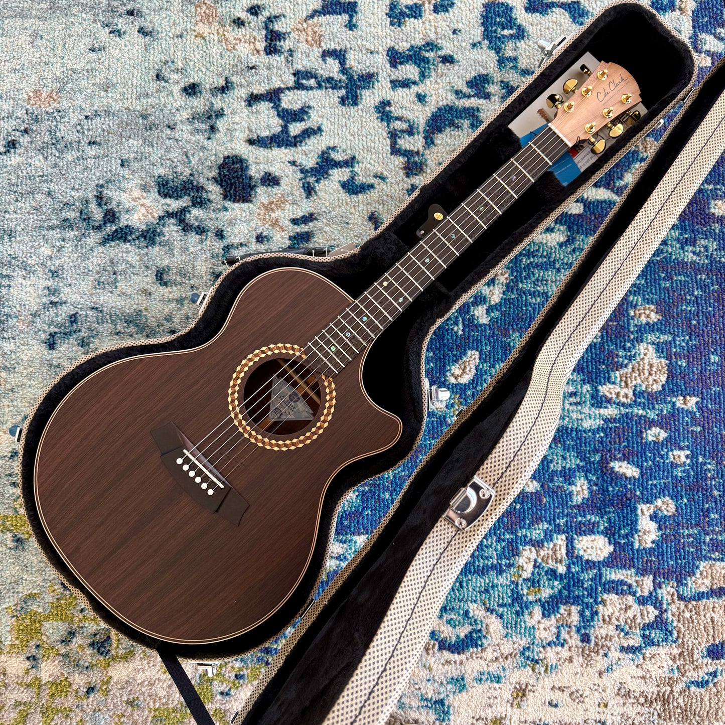 Cole Clark AN2EC-RRE Recording Series Acoustic-Electric Guitar, All AA Rosewood with Ebony Fretboard and Bridge, SNEB308 [NAMM Showcase]