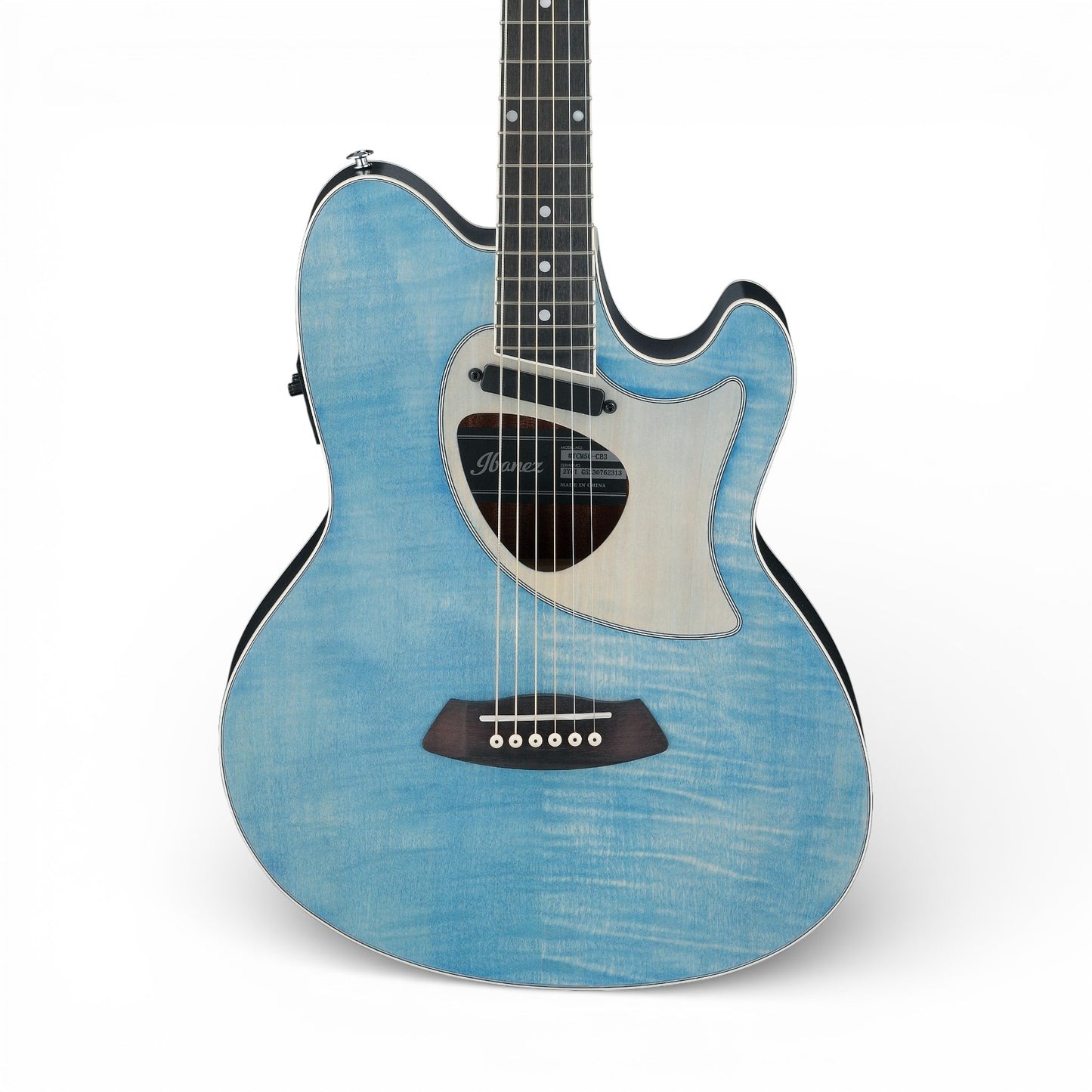 Ibanez TCM50FMODB TALMAN Acoustic-Electric Guitar, Open Pore Denim Blue