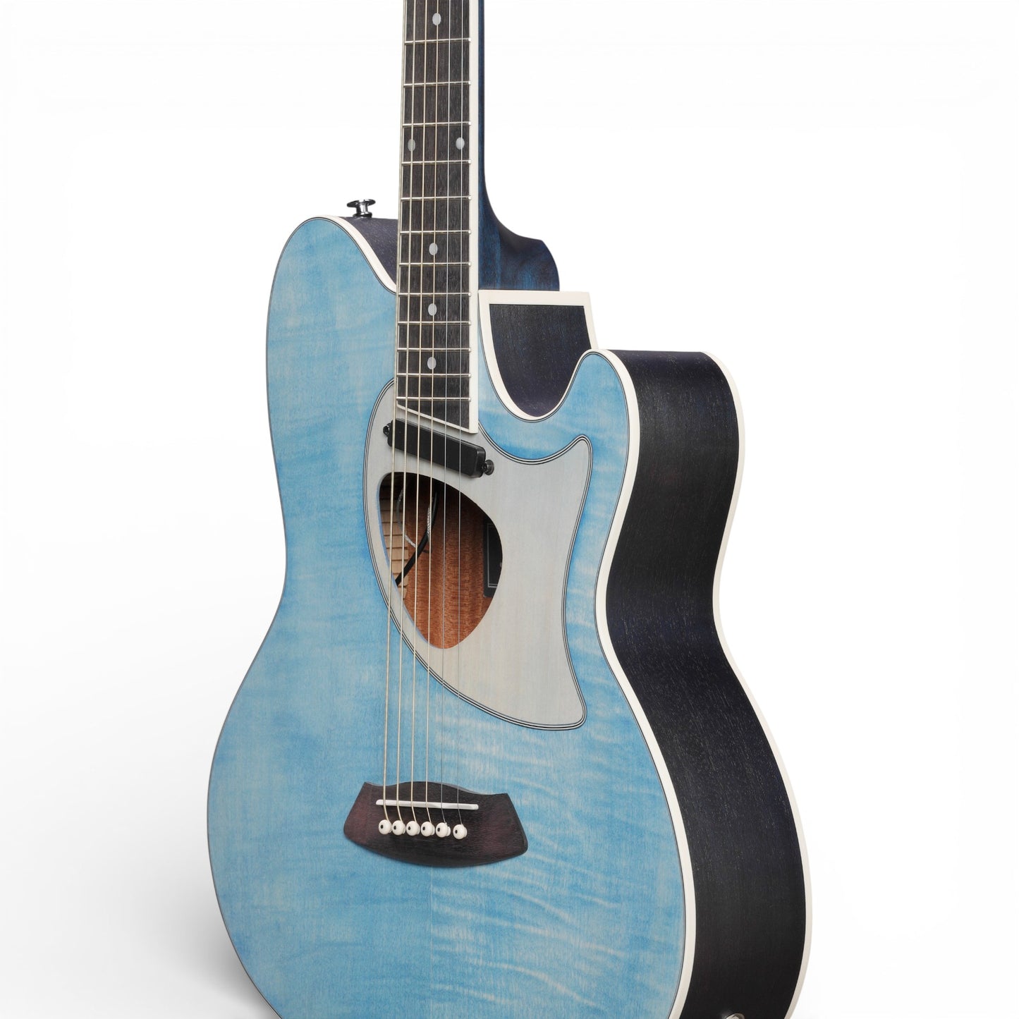 Ibanez TCM50FMODB TALMAN Acoustic-Electric Guitar, Open Pore Denim Blue