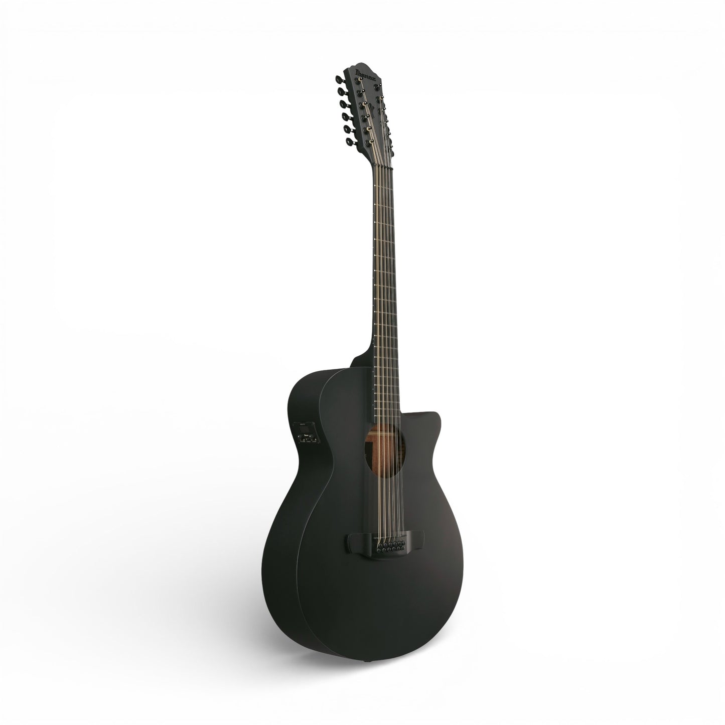 Ibanez AEG1221BOT AEG Series 12-String Acoustic-Electric Guitar, Black Out
