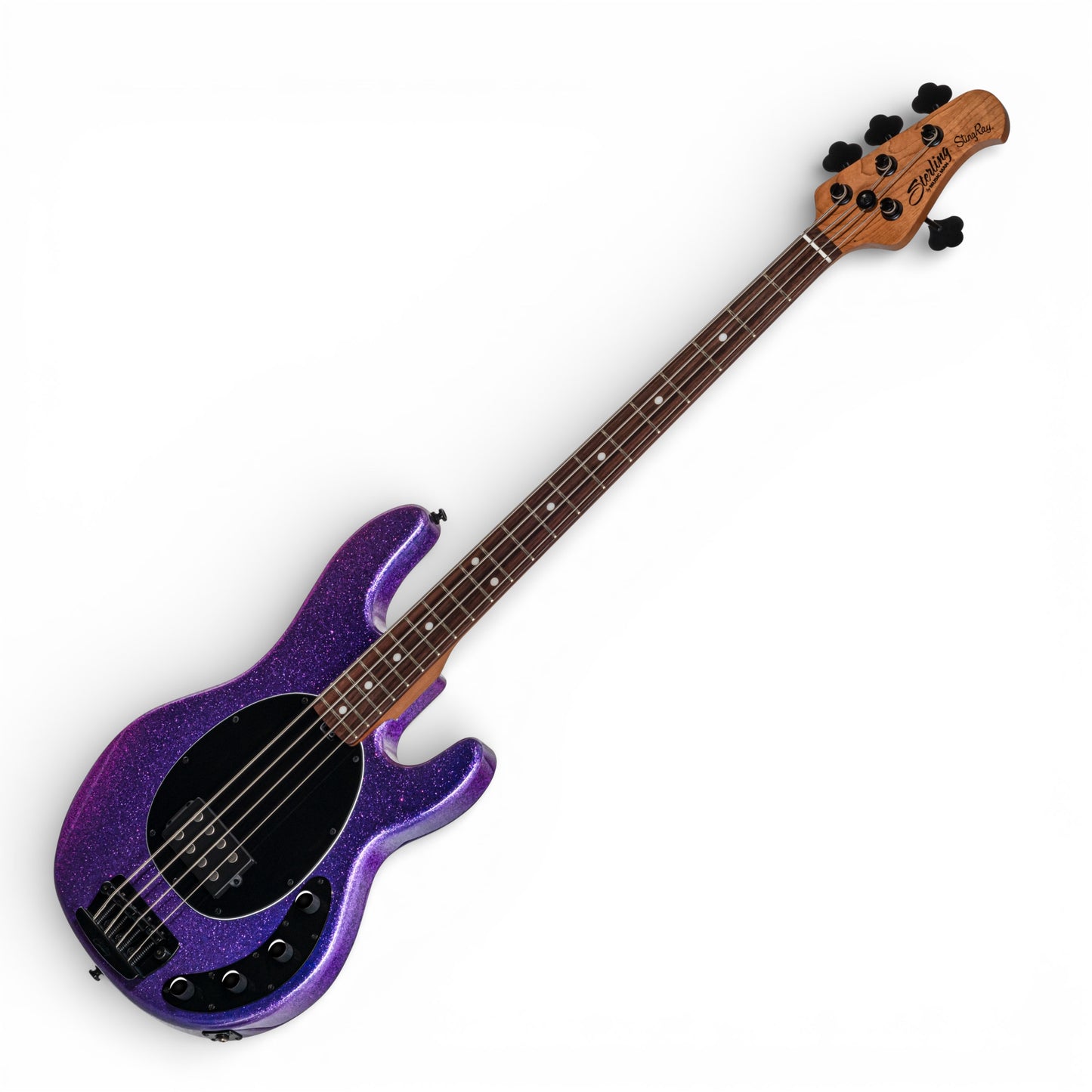 Sterling by Music Man SBMM ST-RAY34-PSK-R2 RAY34 Stingray 4-String Bass, Purple Sparkle