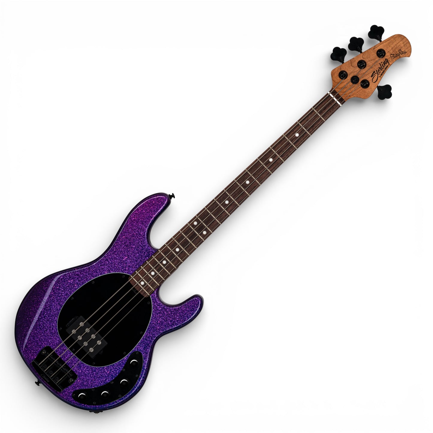 Sterling by Music Man SBMM ST-RAY34-PSK-R2 RAY34 Stingray 4-String Bass, Purple Sparkle