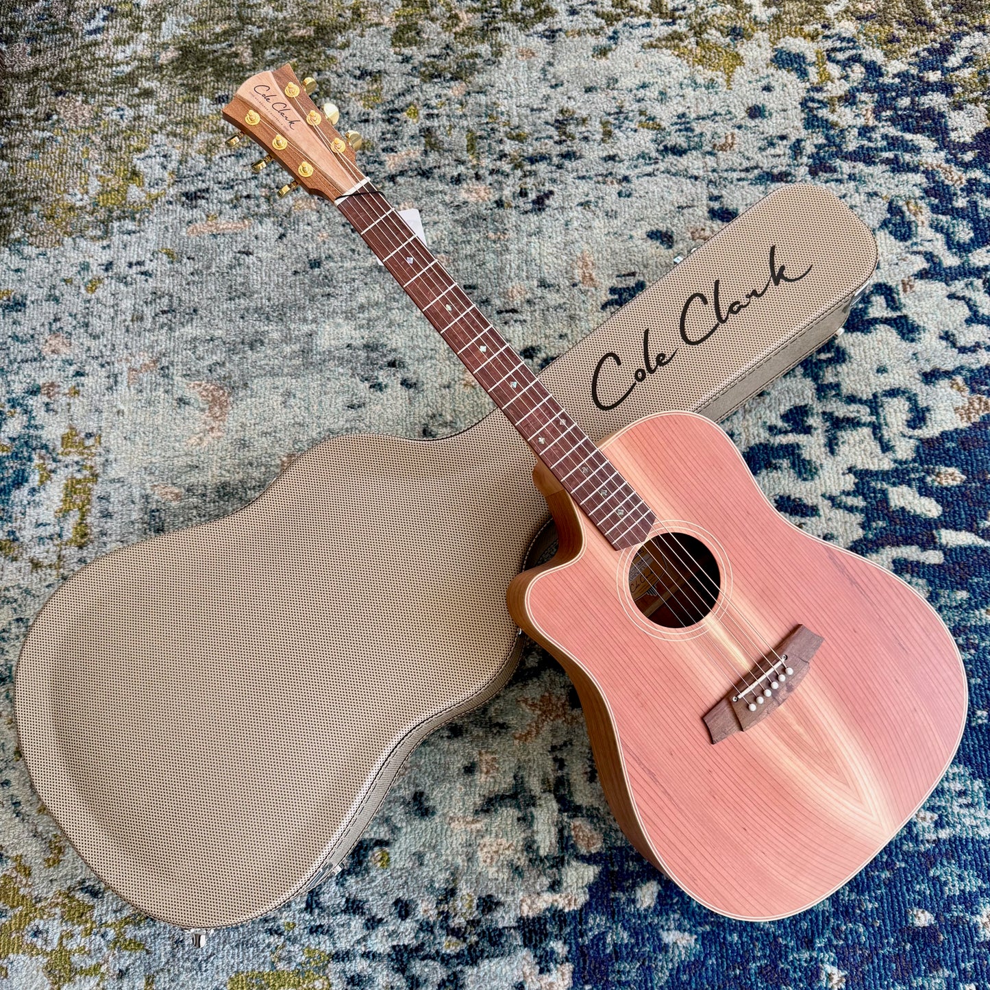 Cole Clark FL2EC-LH-RDBL Dreadnought Lefthanded (Lefty) Acoustic-Electric Guitar, AA Redwood Top, AA Australian Blackwood Body and Sides, SN42521 [NAMM Showcase]