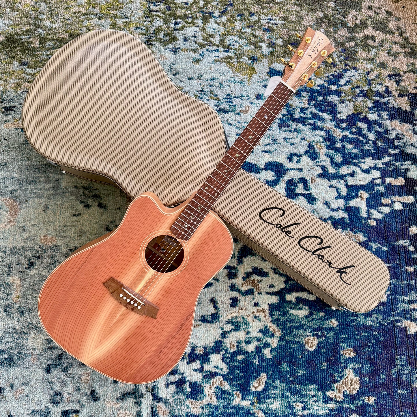 Cole Clark FL2EC-LH-RDBL Dreadnought Lefthanded (Lefty) Acoustic-Electric Guitar, AA Redwood Top, AA Australian Blackwood Body and Sides, SN42521 [NAMM Showcase]