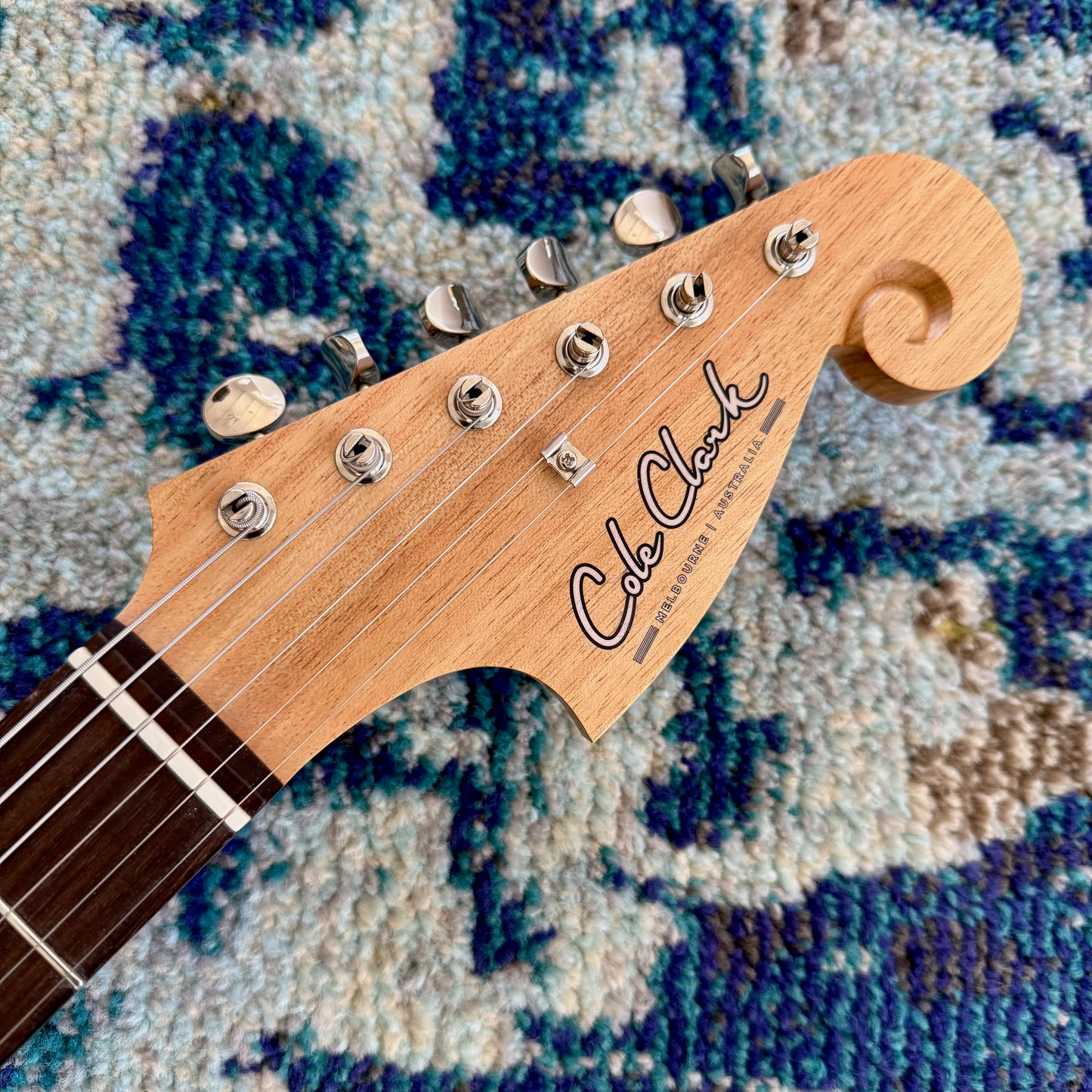 Cole Clark C3-HS-M-NAT Culprit 3 Electric Guitar with Humbucker and Single-Coil Pickup, Pearl Scratchplate, Blackwood Body, Natural Finish, SN107 [NAMM Showcase]