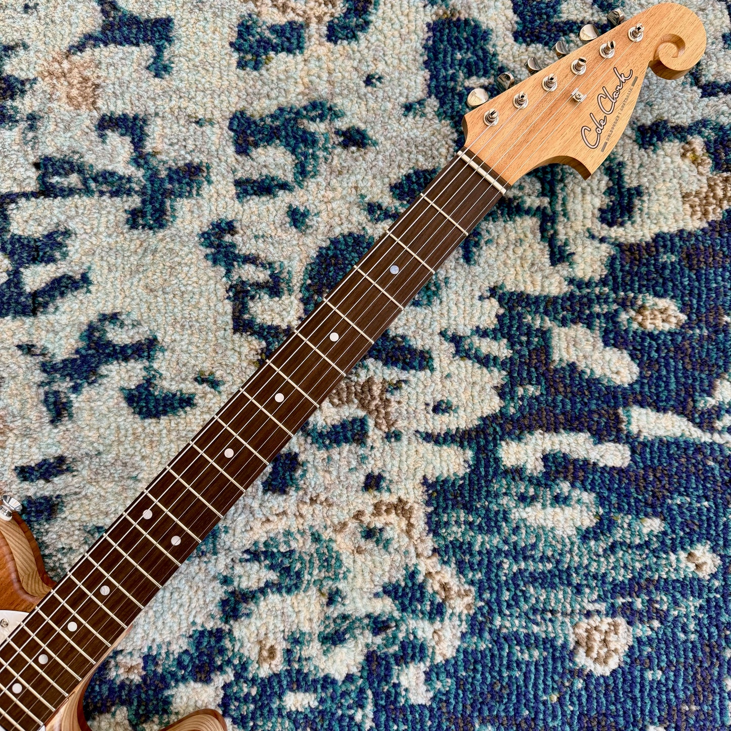 Cole Clark C3-HS-M-NAT Culprit 3 Electric Guitar with Humbucker and Single-Coil Pickup, Pearl Scratchplate, Blackwood Body, Natural Finish, SN107 [NAMM Showcase]