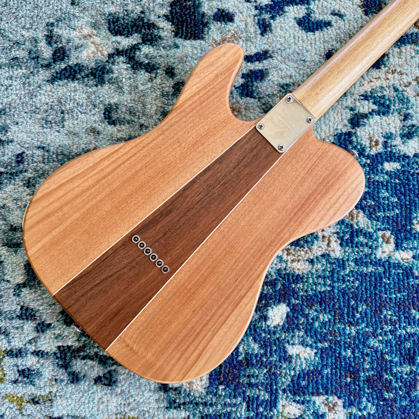 Cole Clark C3-HS-M-NAT Culprit 3 Electric Guitar with Humbucker and Single-Coil Pickup, Pearl Scratchplate, Blackwood Body, Natural Finish, SN107 [NAMM Showcase]