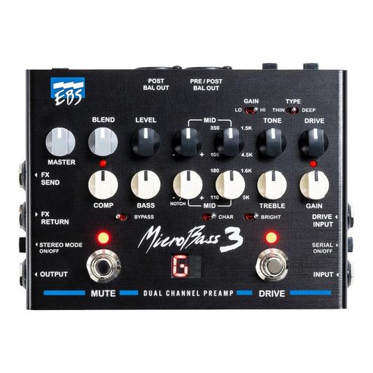 EBS MB3 MicroBass 3 Professional Bass Preamp