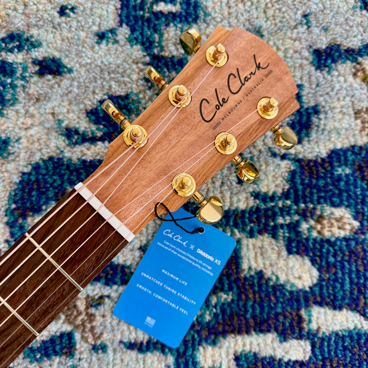 Cole Clark AN2EC-BLBLR Grand Auditorium Acoustic-Electric Guitar, AA Australian Blackwood Top and Sides, Rosewood Fretboard and Bridge, SNRW11321 [NAMM Showcase]