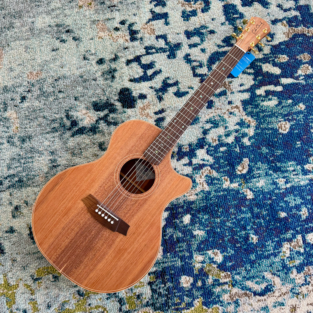 Cole Clark AN2EC-BLBLR Grand Auditorium Acoustic-Electric Guitar, AA Australian Blackwood Top and Sides, Rosewood Fretboard and Bridge, SNRW11321 [NAMM Showcase]