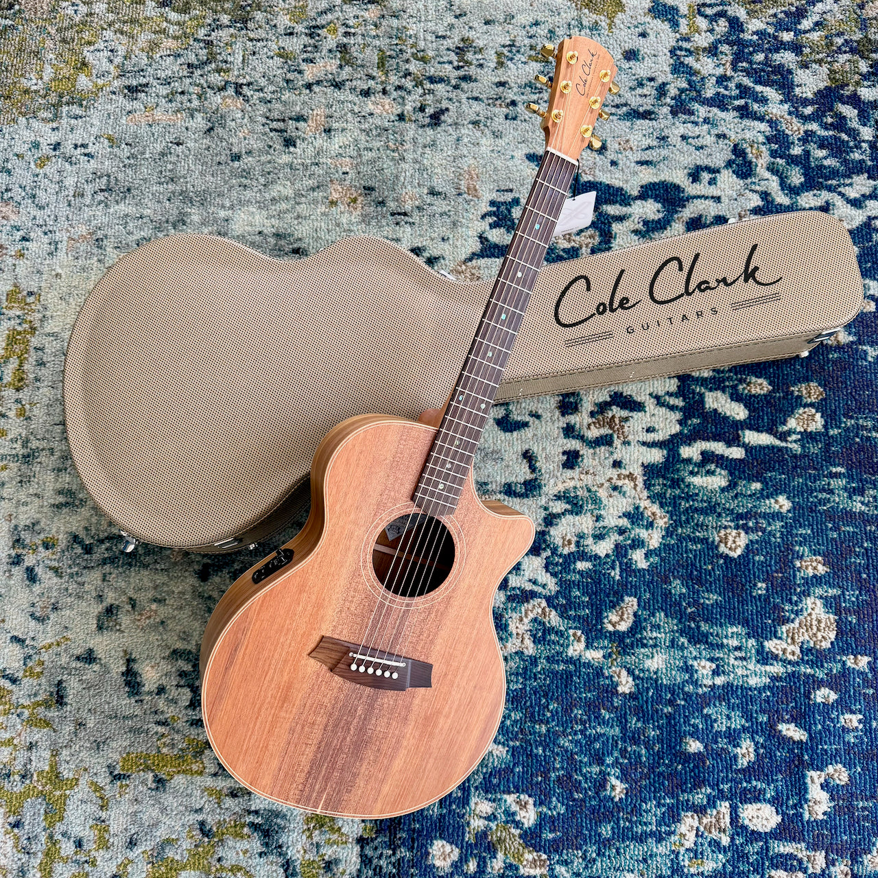 Cole Clark AN2EC-BLBLR Grand Auditorium Acoustic-Electric Guitar, AA Australian Blackwood Top and Sides, Rosewood Fretboard and Bridge, SNRW11321 [NAMM Showcase]