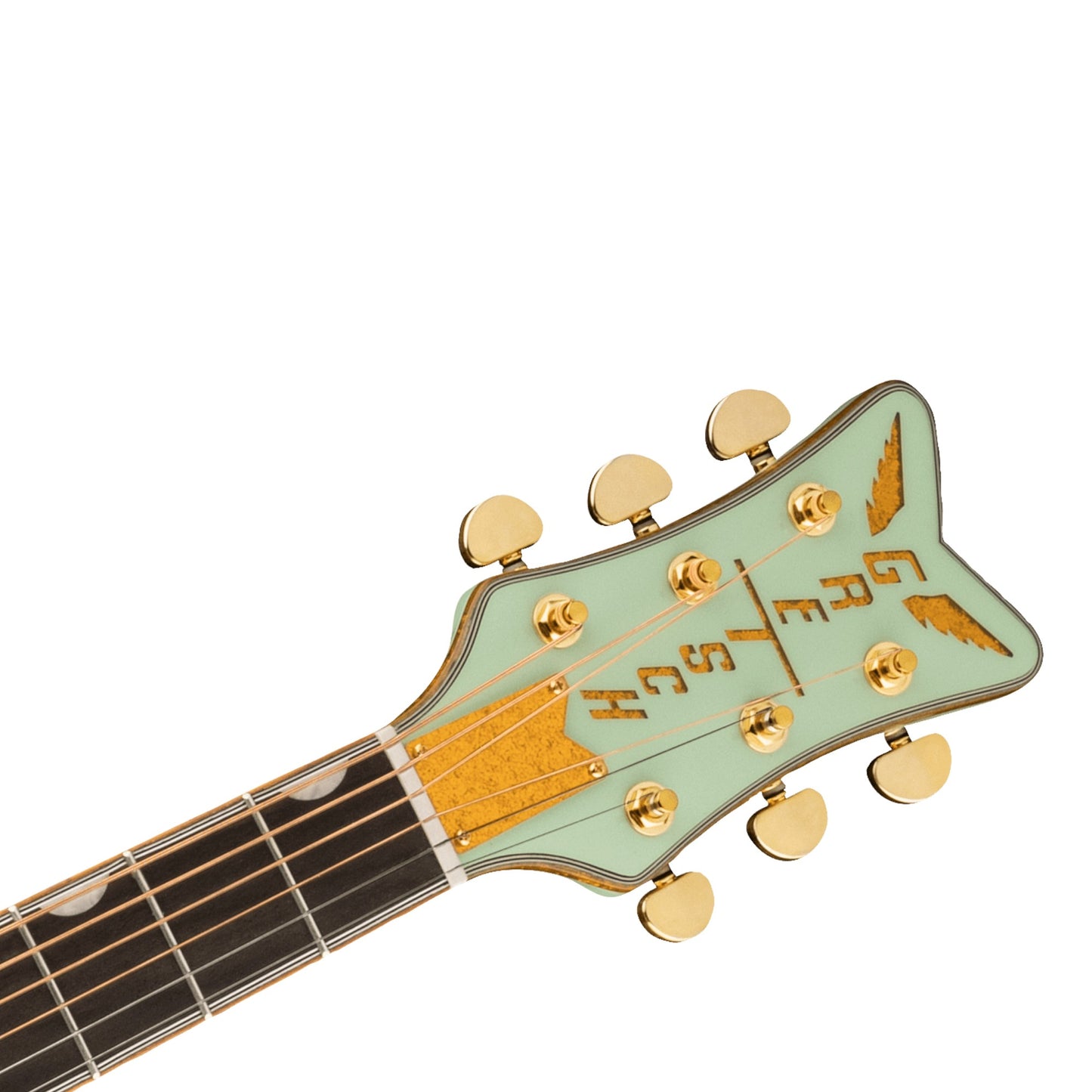 Gretsch G5021E Rancher Penguin Parlor Acoustic-Electric Guitar, Mint Metallic