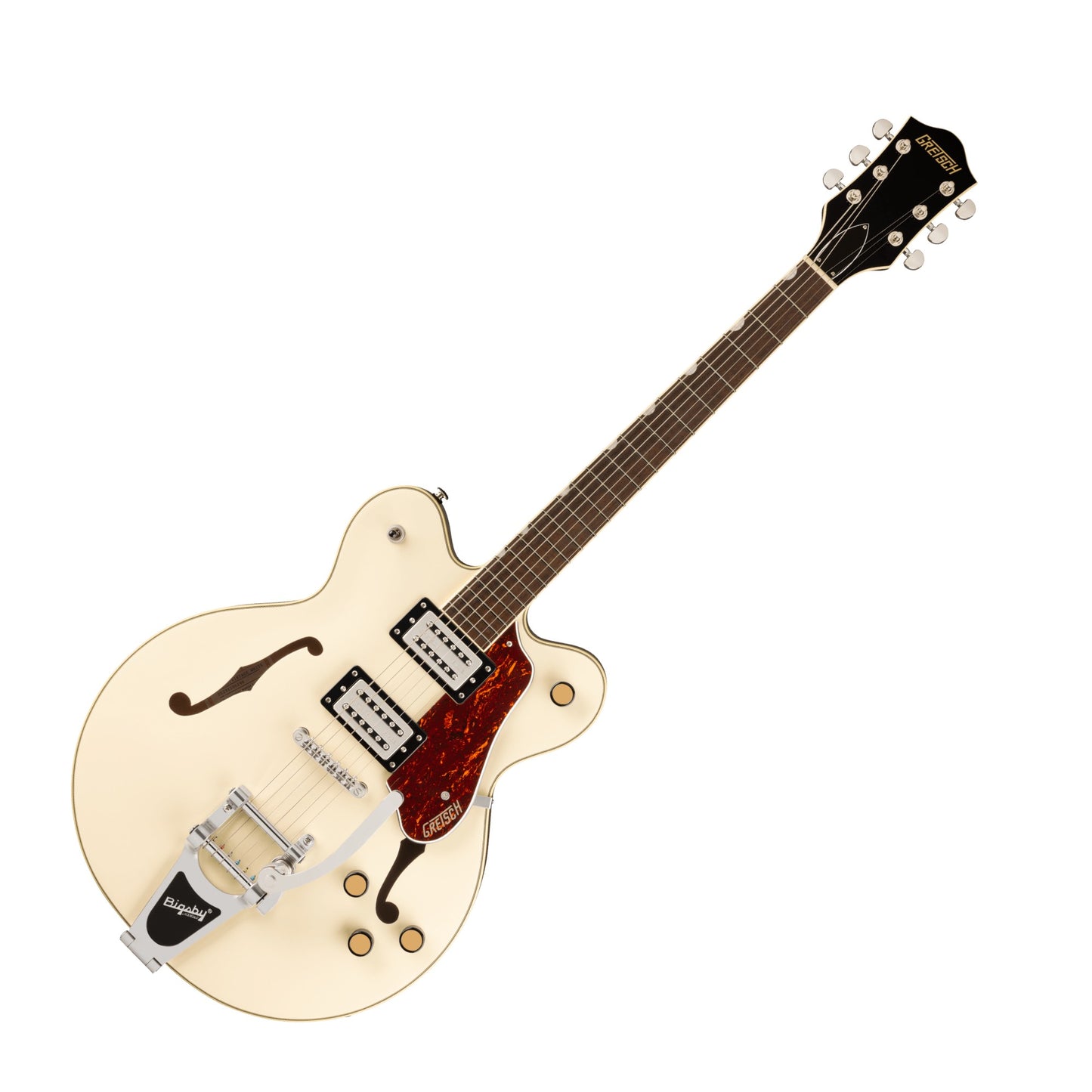 Gretsch G2622T Streamliner Center Block Double-Cut Electric Guitar with Bigsby, Vintage White + Gretsch Guitar Case Bundle