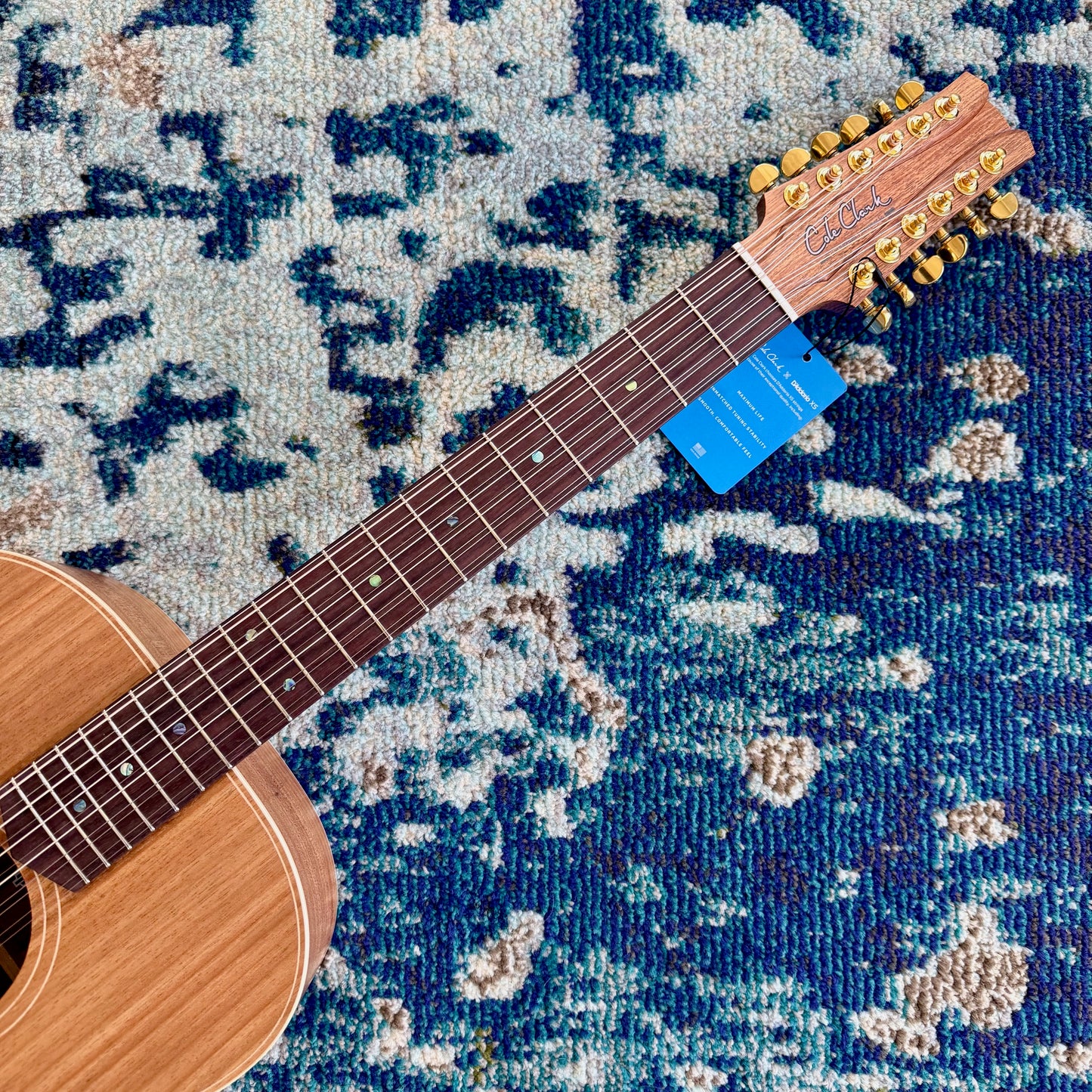 Cole Clark FL2E-12-BLBLR 12-String Dreadnought Acoustic-Electric Guitar, All AA Australian Blackwood with Rosewood Fretboard and Bridge, SNRW39522 [NAMM Showcase]