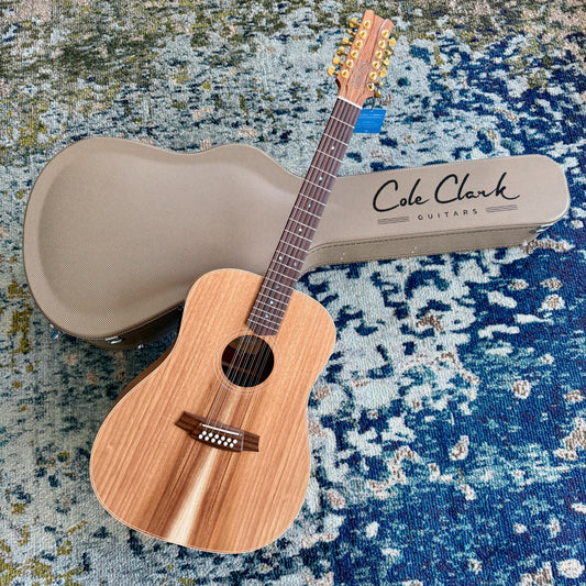 Cole Clark FL2E-12-BLBLR 12-String Dreadnought Acoustic-Electric Guitar, All AA Australian Blackwood with Rosewood Fretboard and Bridge, SNRW39522 [NAMM Showcase]