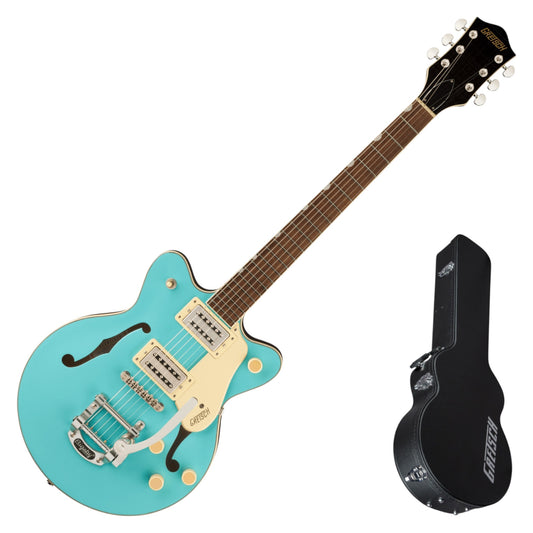 Gretsch G2655T Streamliner Center Block Jr. Electric Guitar w/Bigsby, Tropico + Gretsch Guitar Case Bundle