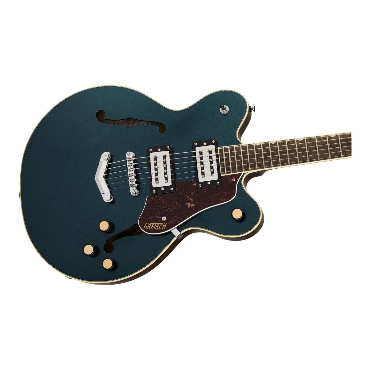 Gretsch G2622 Streamliner Center Block Double-Cut with V-Stoptail BroadTron BT-3S Pickups, Midnight Sapphire with Case